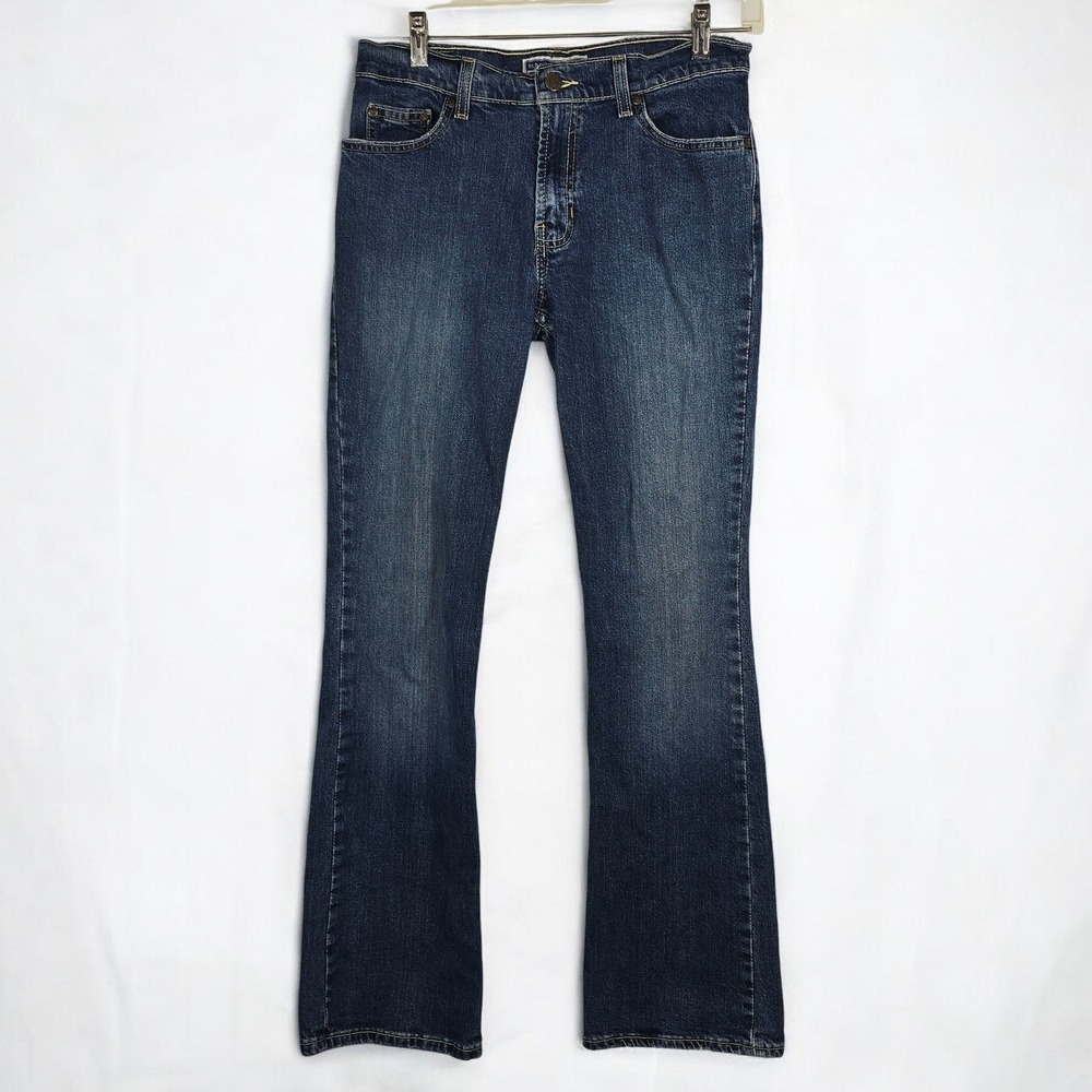Vintage Old Navy Women Boot Cut Jeans Stretch Blue Denim Size 4 Regular Stretch